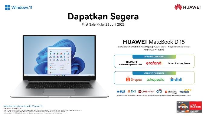 Huawei Luncurkan Dua Laptop Ringan Generasi Terbaru dengan Full Bodi Metal dan Spek Tinggi, HUAWEI MateBook D 14 12TH Gen dan MateBook D 15 AMD R7 di Indonesia 3